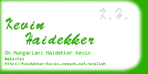 kevin haidekker business card